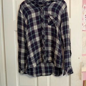 Rails Kids Plaid Shirt - Navy and Cream